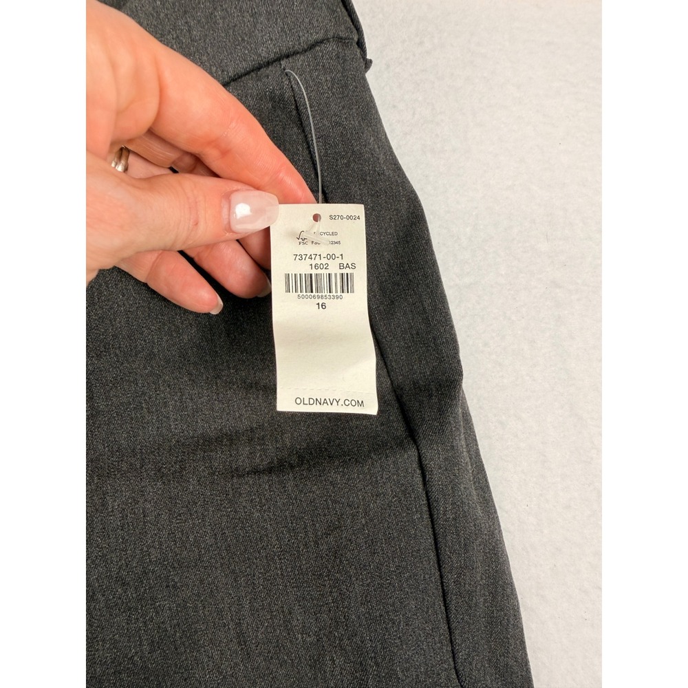 Old Navy Womens Pixie High Rise Ankle Pants Charcoal Gray Heather 737471-00-1 16 - Picture 5 of 8